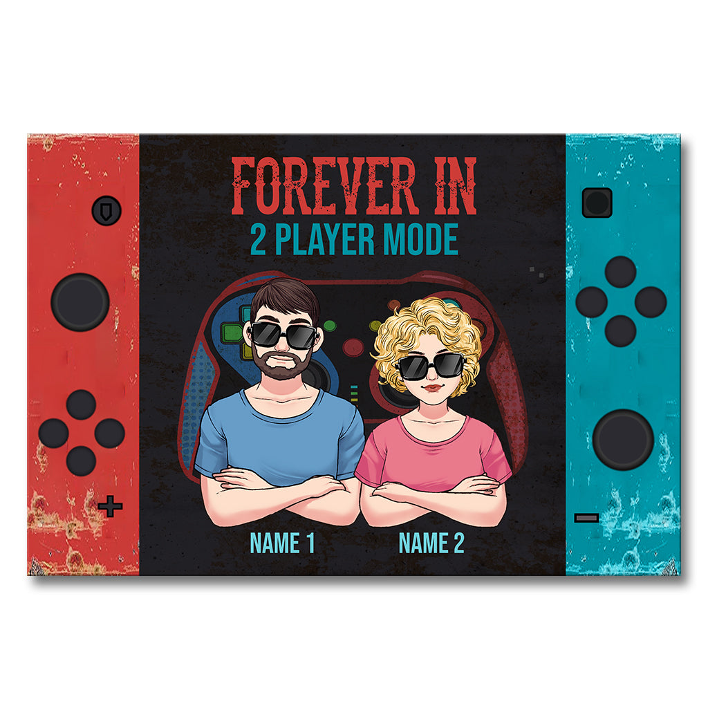 Forever In 2 Player Mode – Personalisierte Videospiel-Leinwand und Poster