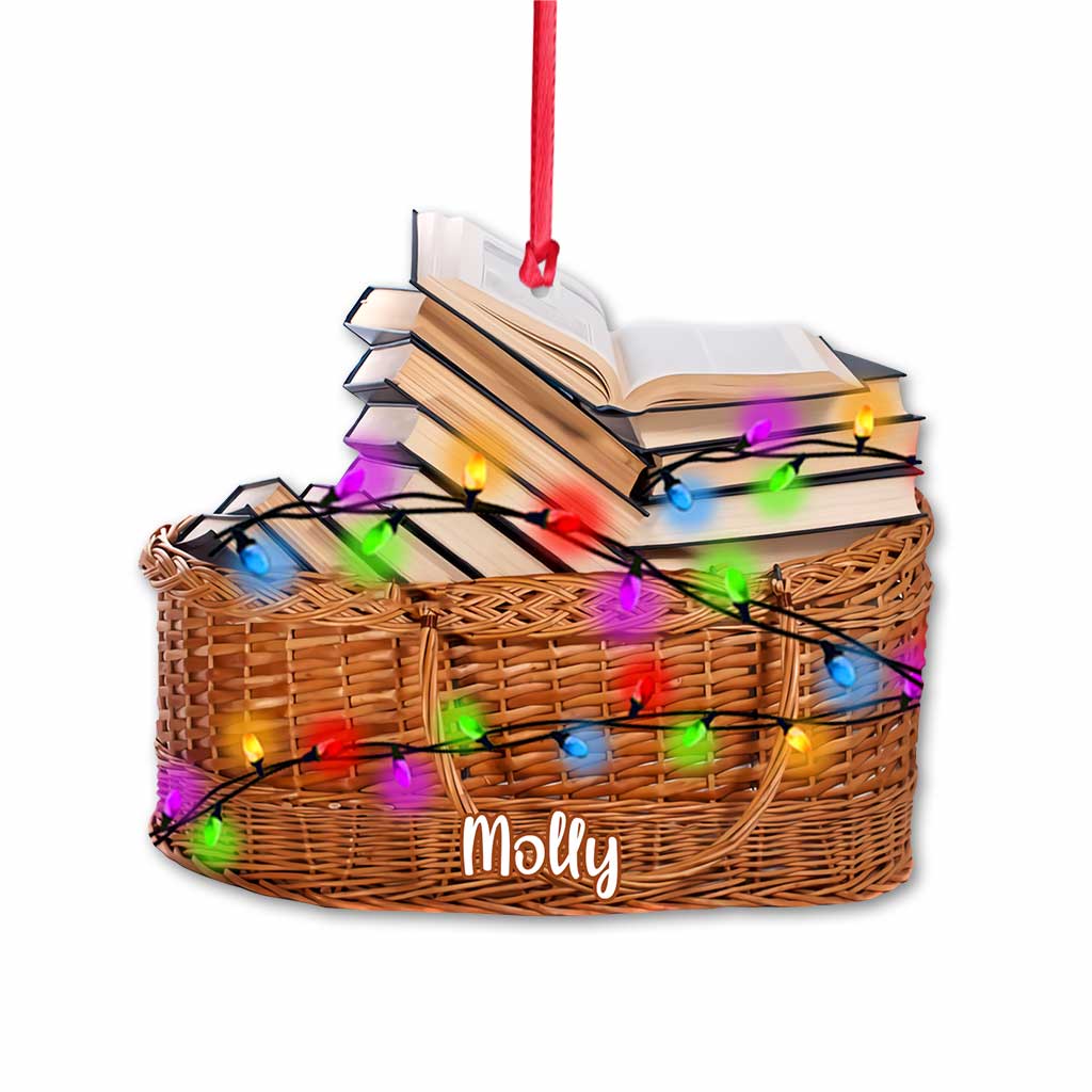 Mein Picknick sieht so aus – personalisierter Weihnachtsschmuck in Buchform (beidseitig bedruckt)