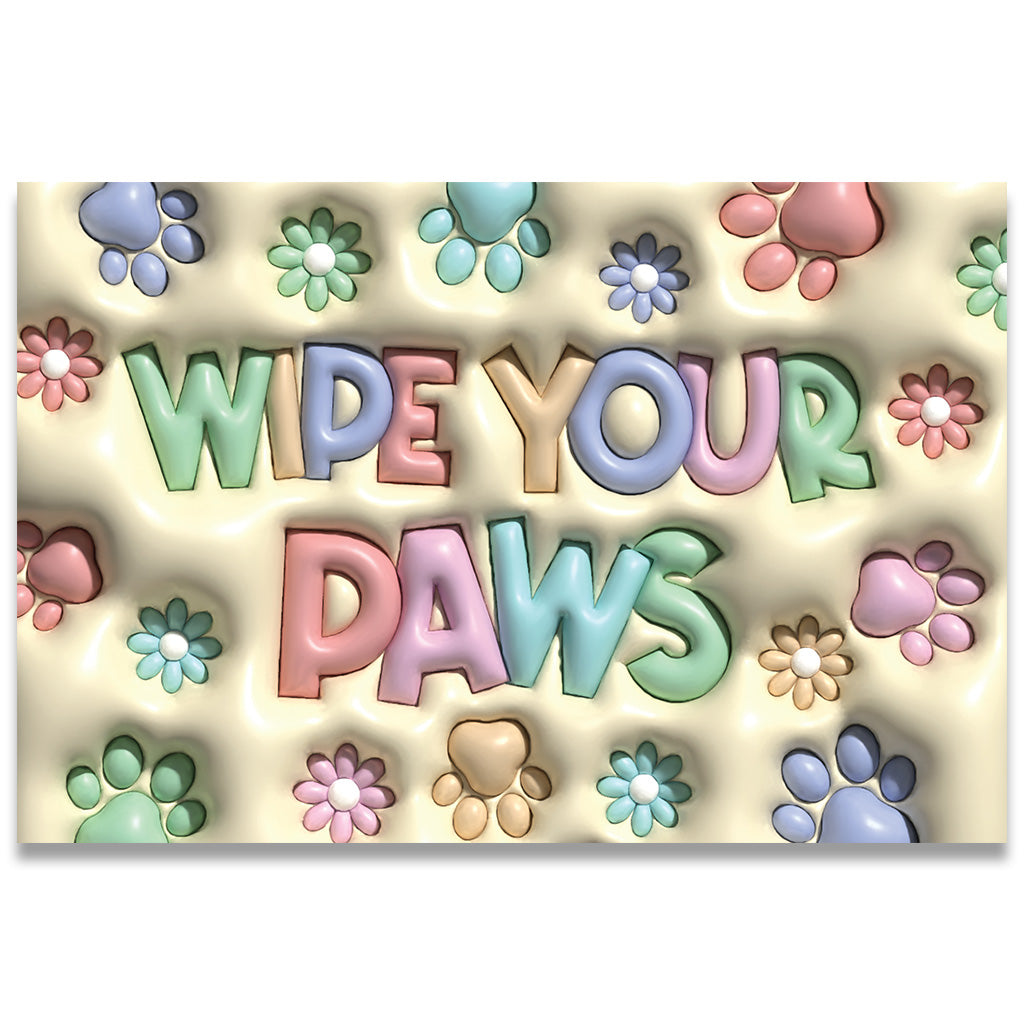 Hunde-Fußmatte „Pfoten abwischen“