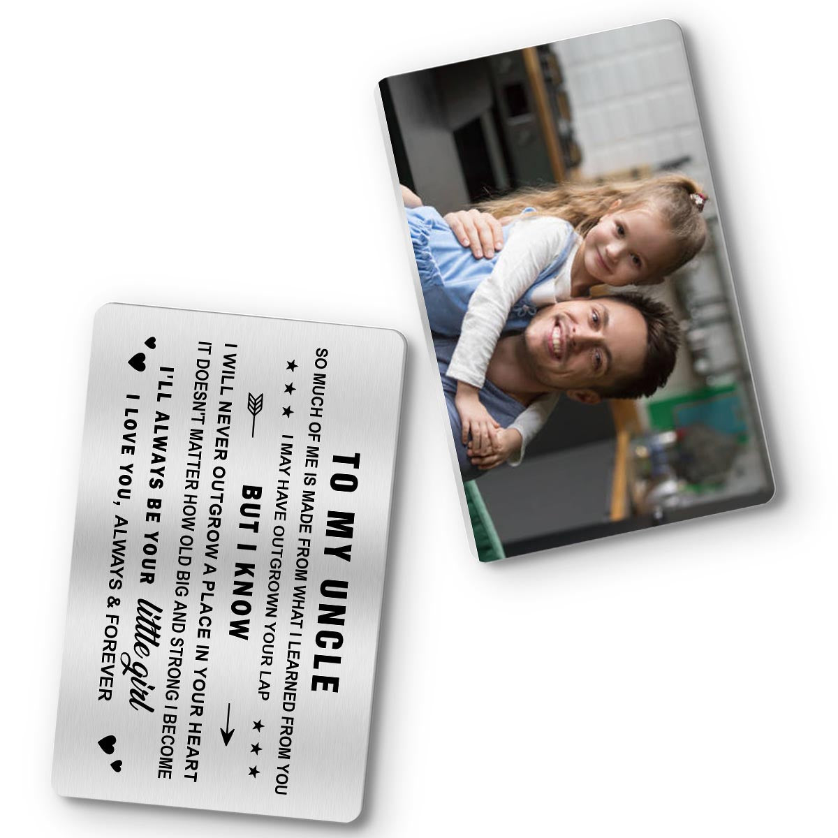 An meinen Vater – Geschenk für Papa, Oma, Opa, Mama, Onkel, Tante – Personalisierte Brieftaschenkarte