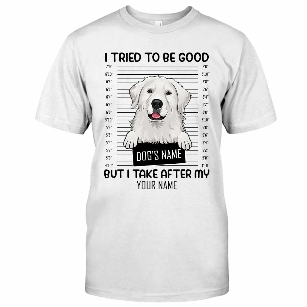 Ich habe versucht, brav zu sein – Personalisiertes Hunde-T-Shirt und Hoodie