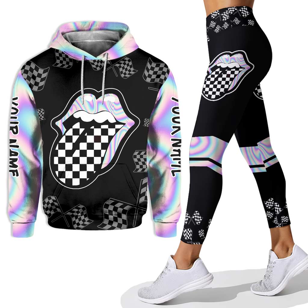 Ich bin nicht Sugar and Spice – Personalisierter Renn-Hoodie und Leggings