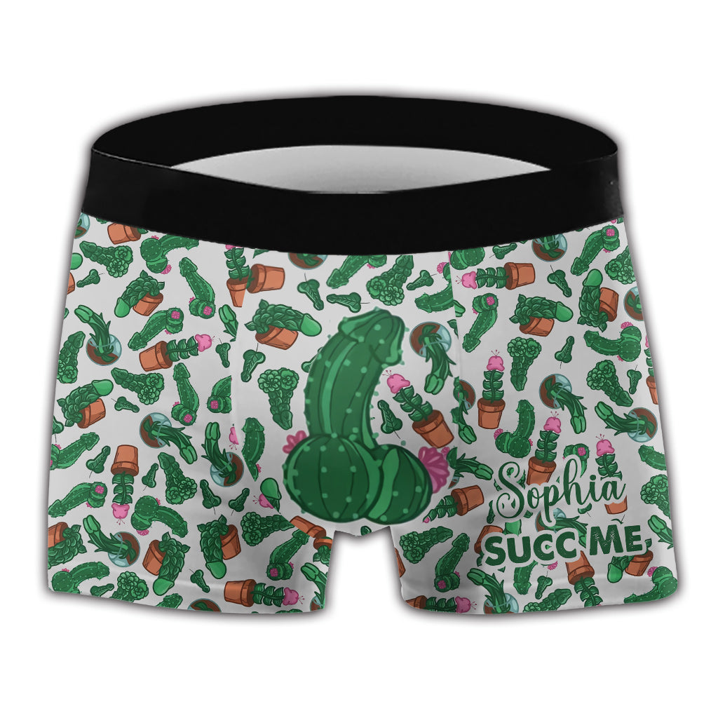 Naughty Cactus – Personalisierte Boxershorts mit Kaktusmotiv für Herren