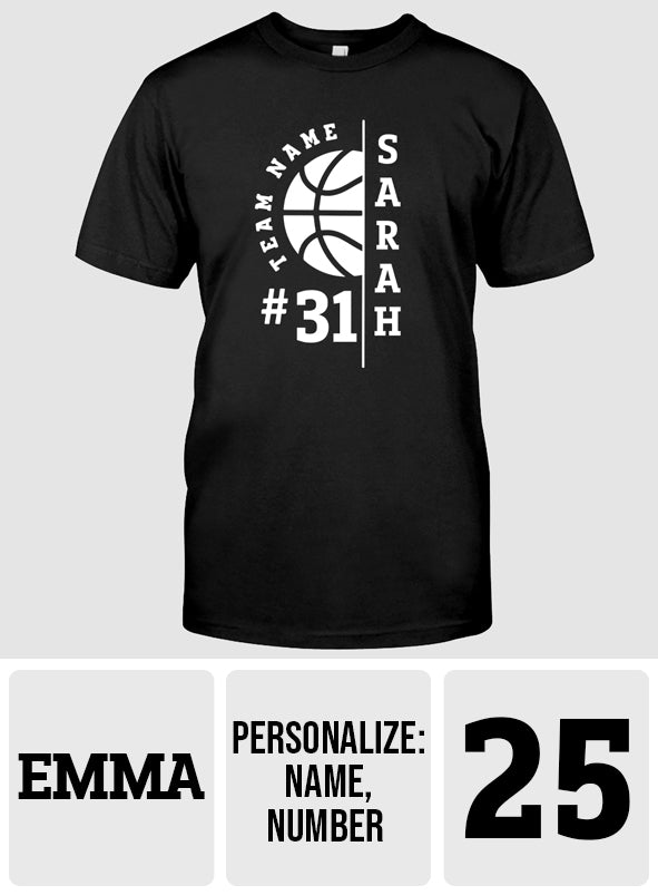 Liebe Basketball – Personalisiertes Basketball-T-Shirt und Hoodie