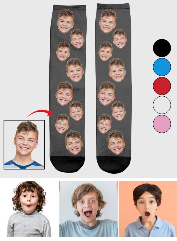 Custom Face - Personalized grandson Socks