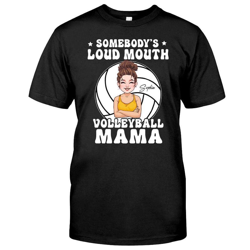 Lautstarke Volleyball-Mama – Personalisiertes Volleyball-T-Shirt und Hoodie