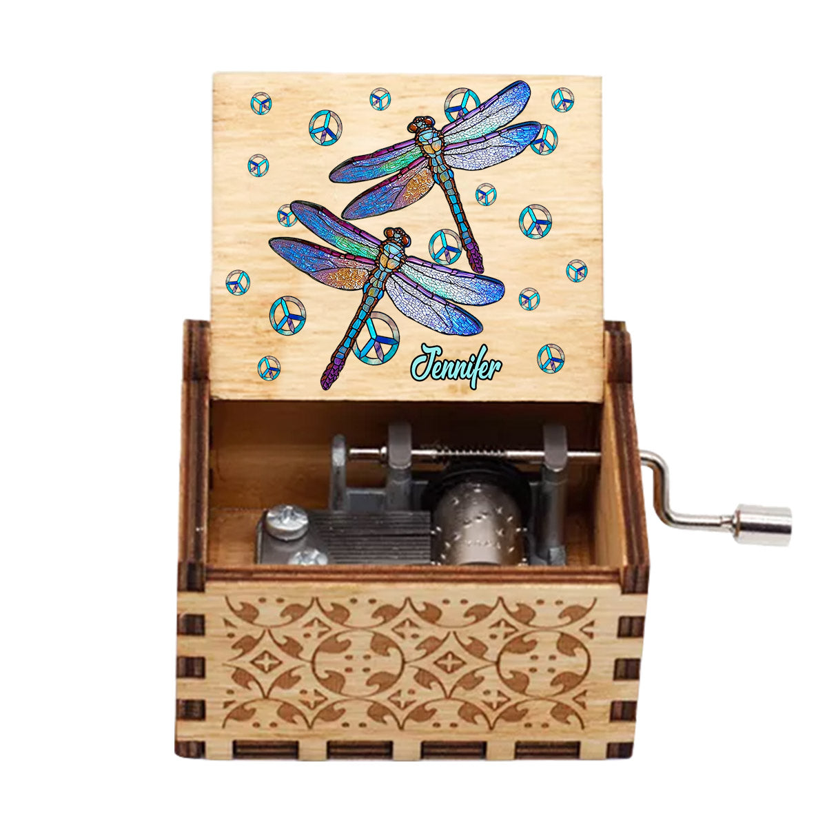 Hippie Soul – Personalisierte Hippie-Spieluhr mit Handkurbel