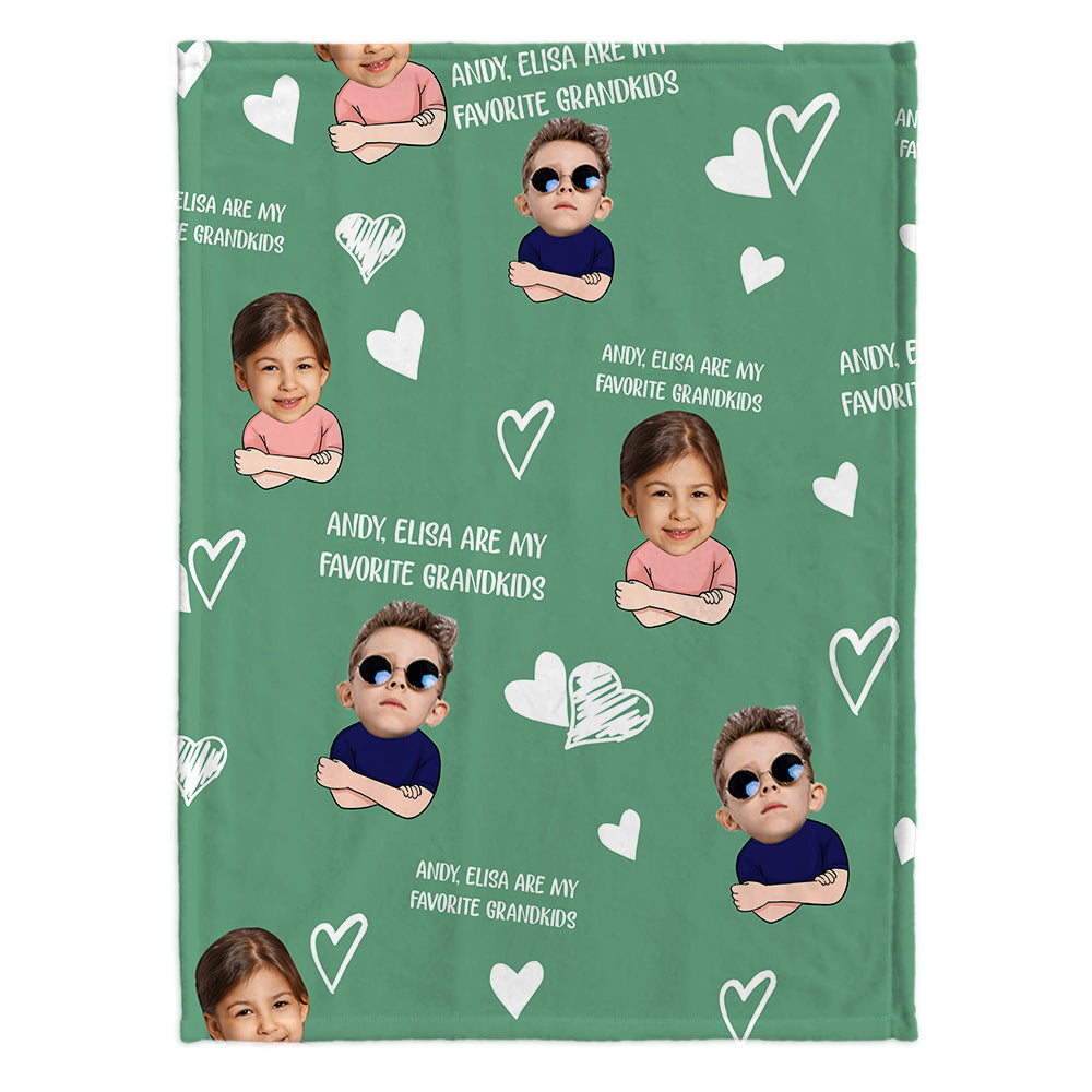Mein Lieblingsenkelkind – Geschenk für Oma und Opa – Personalisierte Decke
