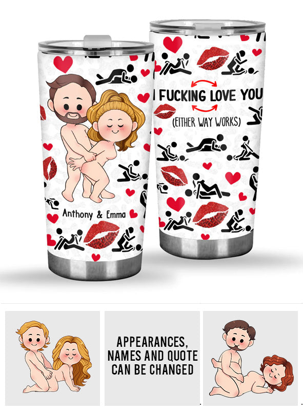 Ich liebe dich – Personalisierter Paar-Trinkbecher