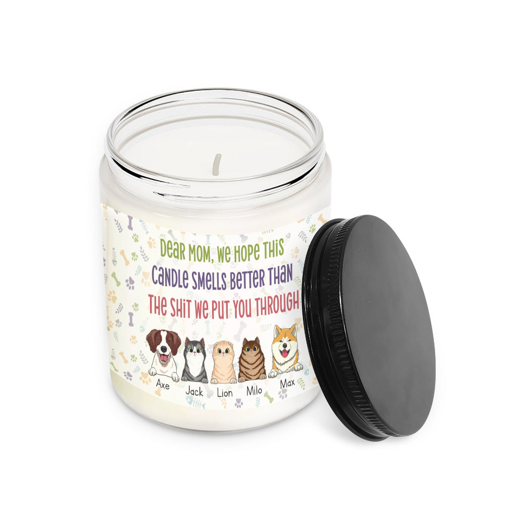 Cat Mom Cat Dad Funny Gift - Personalized Mother's Day Dog Candle