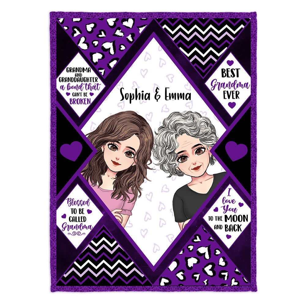 Oma und Enkelkinder – Personalisierte Muttertags-Oma-Decke