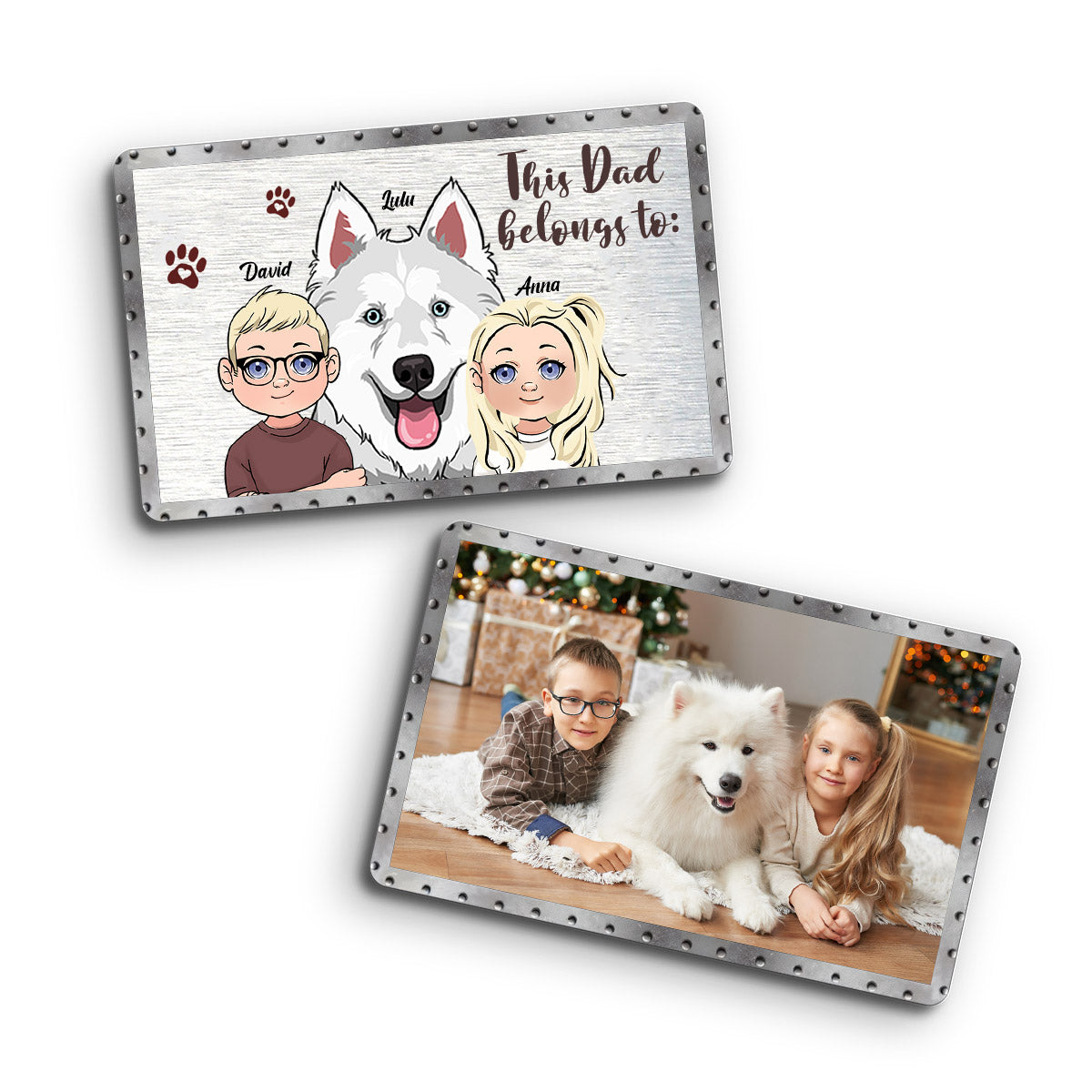 This Dad Belongs - Personalized Father's Day Father Wallet Insert Card