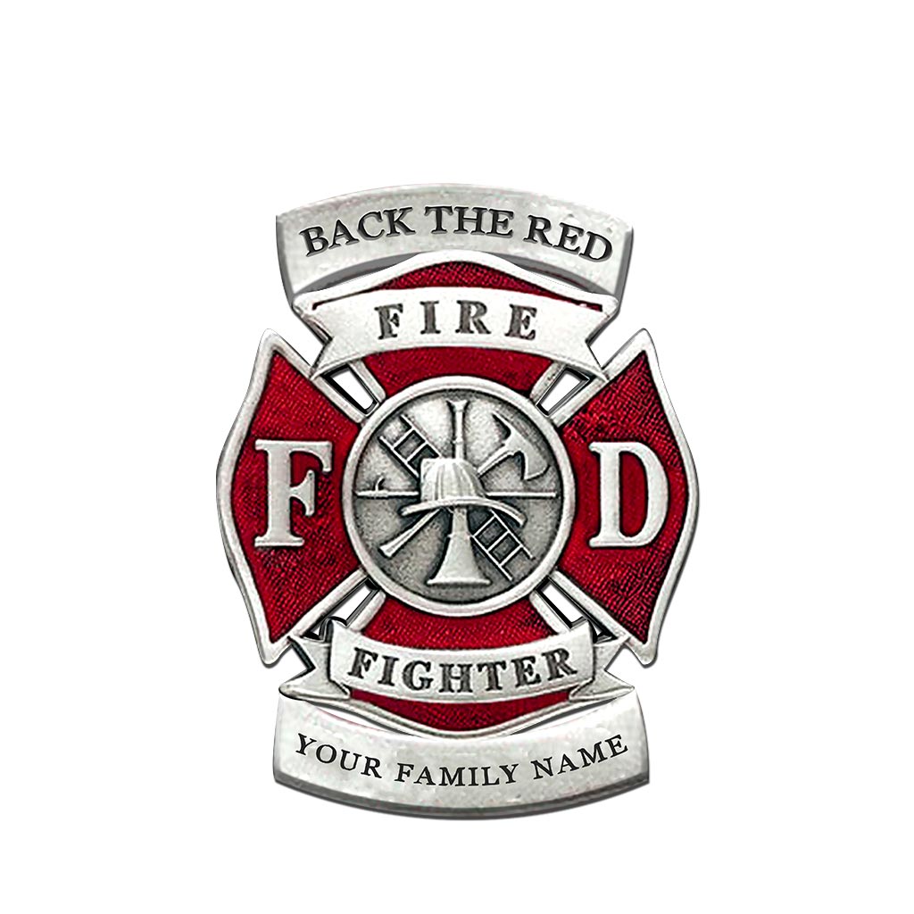 Unterstütze die Rote Feuerwehr – personalisiertes Metallschild für Feuerwehrleute
