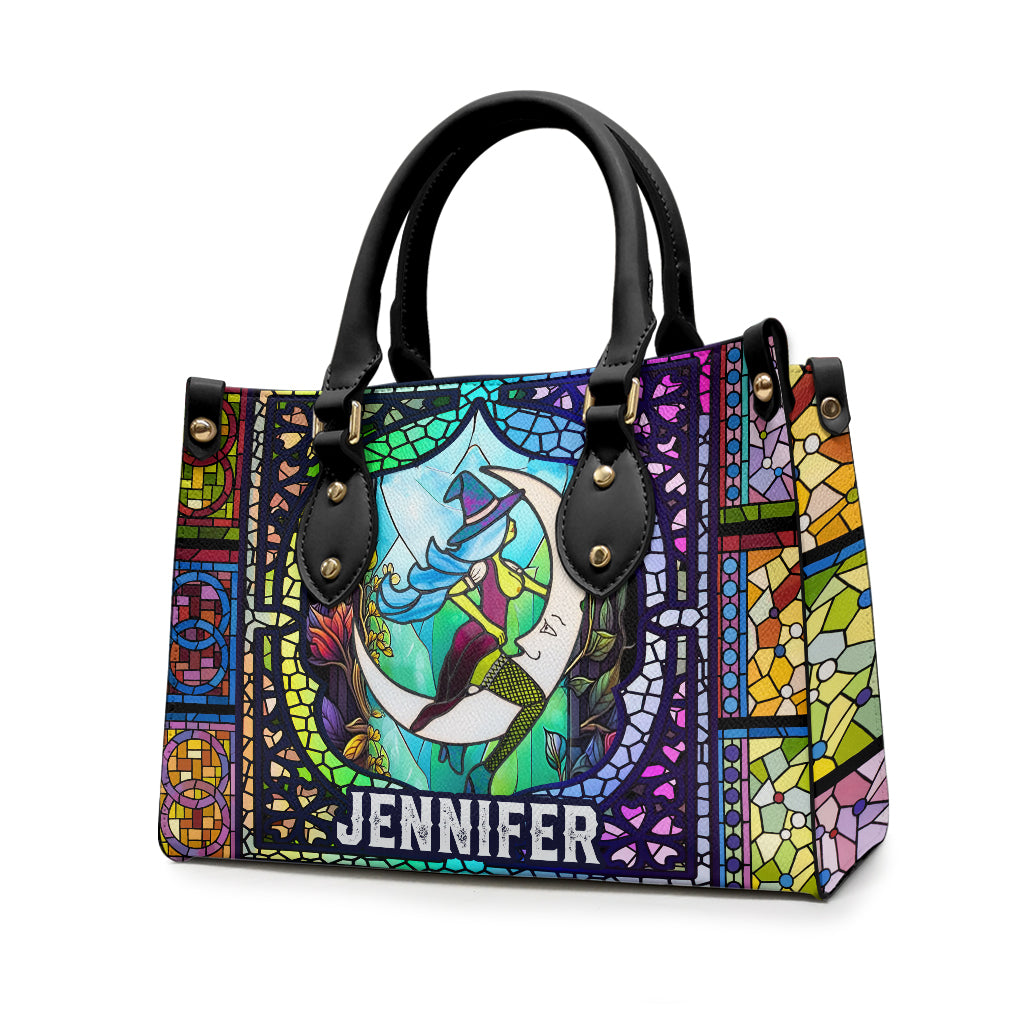 Hexen-Vibes – Personalisierte Hexen-Lederhandtasche
