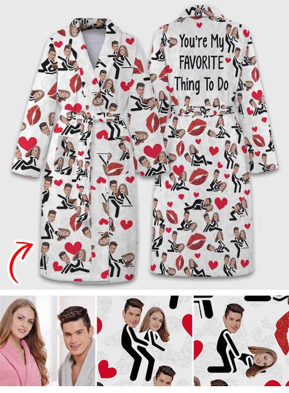 Du bist meine Lieblingsbeschäftigung - Personalisierter Kimono-Pyjama für Paare