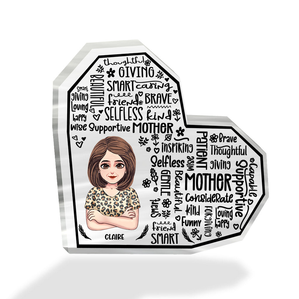 Mom You Are Beautiful - Personalized Mother's Day Mother Custom Shaped Acrylic Plaque