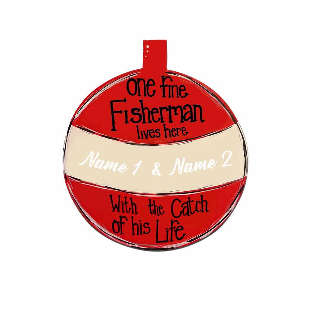 Fischer personalisiertes Schild aus geschnittenem Metall