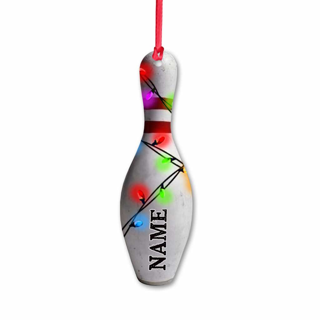 Bowling-Artikel-Kollektion – Personalisierter Bowling-Weihnachtsschmuck (beidseitig bedruckt)