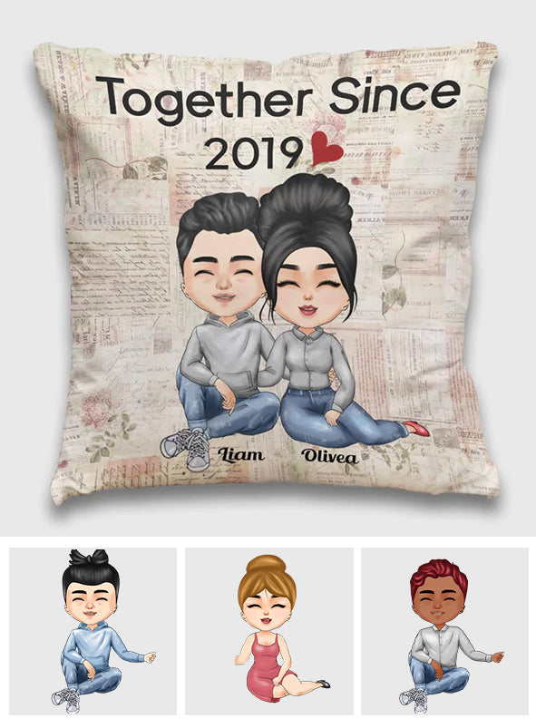 Together Since - Personalized Couple Throw Pillow