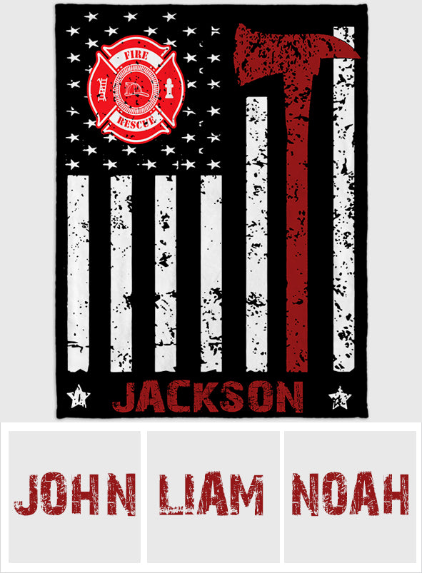 Stolzer Feuerwehrmann – Geschenk für Feuerwehrleute, Väter, Ehemänner, Söhne – Personalisierte Decke