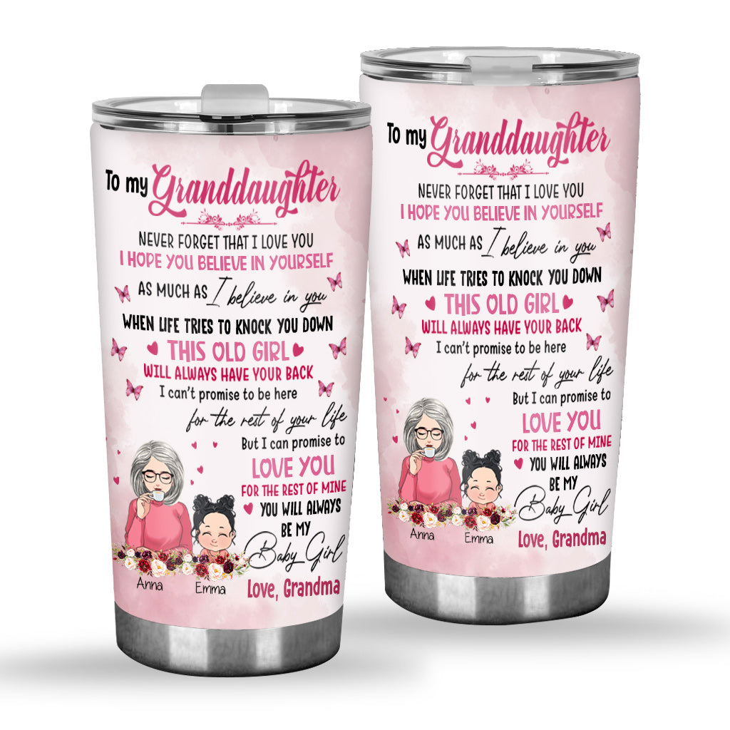 To My Granddaughter - Personalized Grandma Tumbler