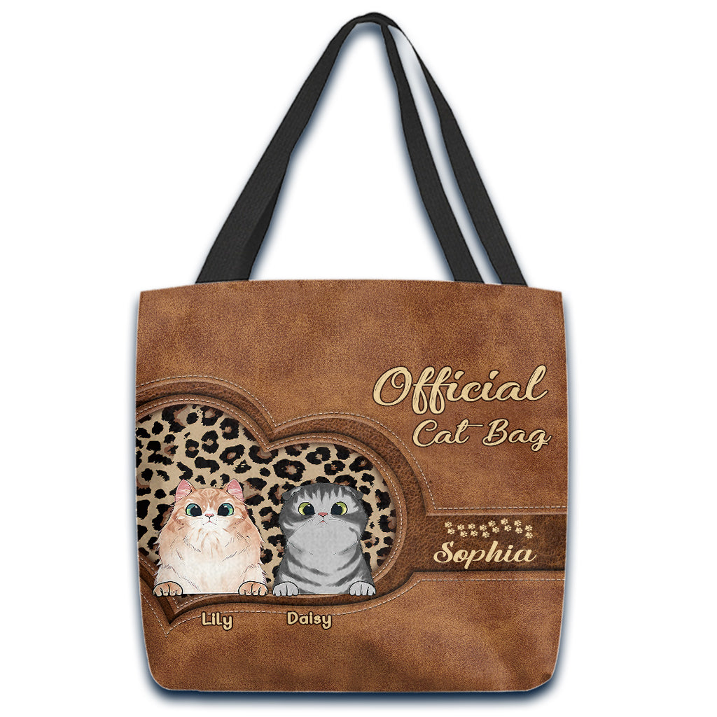 Important Cat Mom Stuff - Personalized Cat Tote Bag