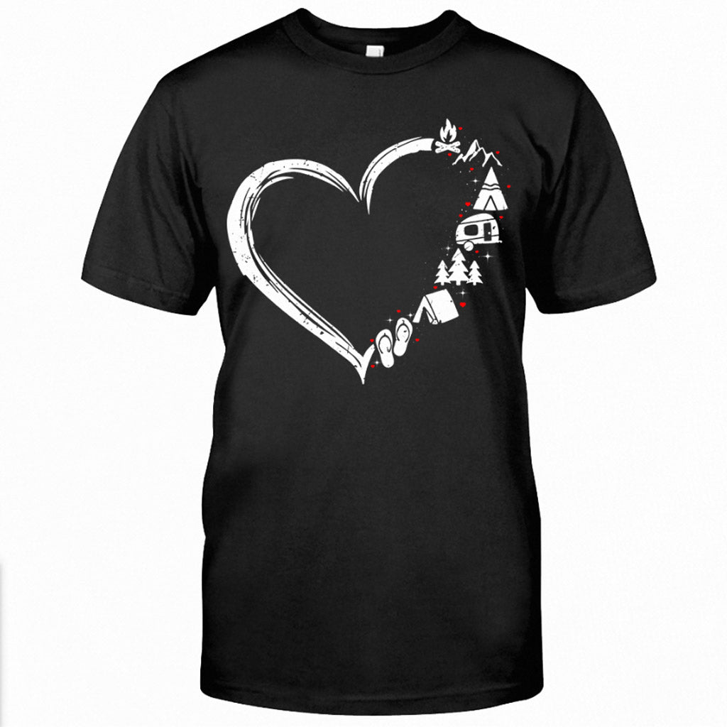 Camping Heart T-shirt and Hoodie 112021