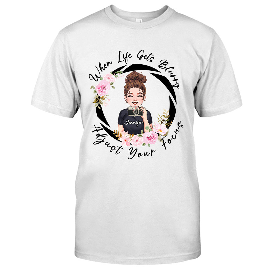 Fokus anpassen – Personalisiertes Fotografie-T-Shirt und Hoodie