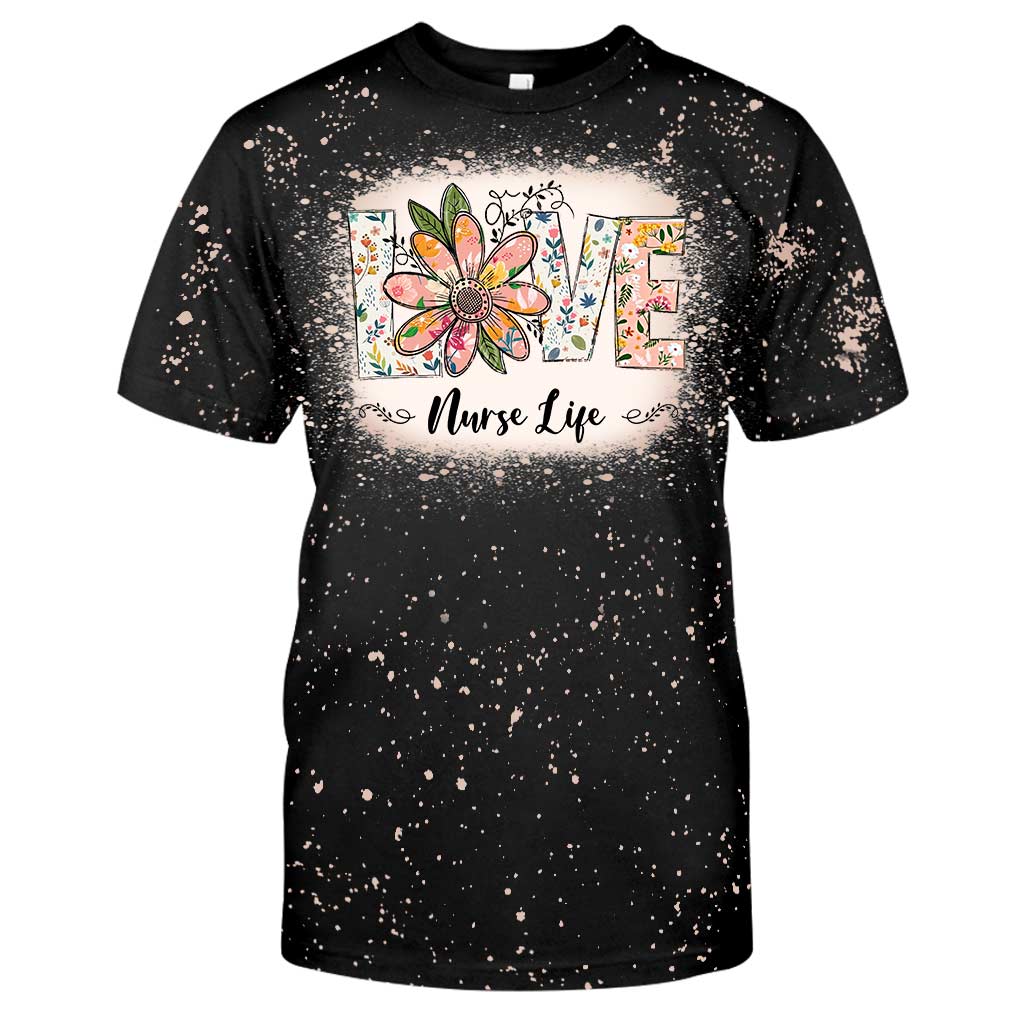 Liebe das Krankenpflegeleben – personalisierte, handgefertigte, gebleichte Hemden