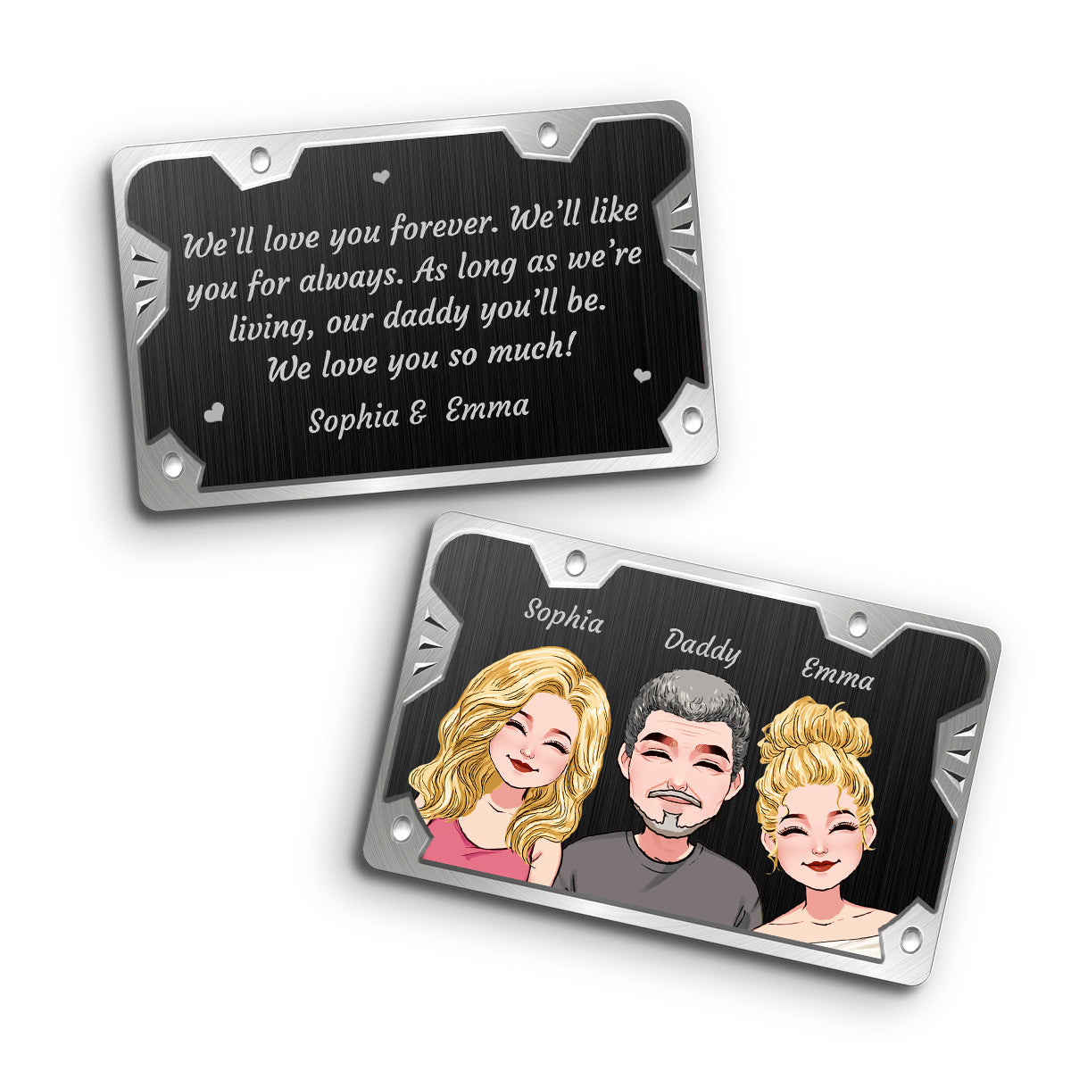 Ich liebe dich für immer – Personalisierte Vatertags-Geldbörsenkarte