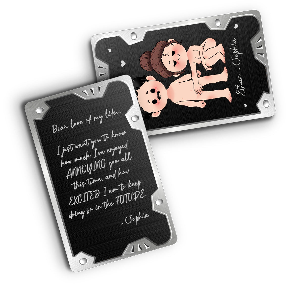 Lieber Schatz – Personalisierte Vatertags-Geschenkkarte für Paare