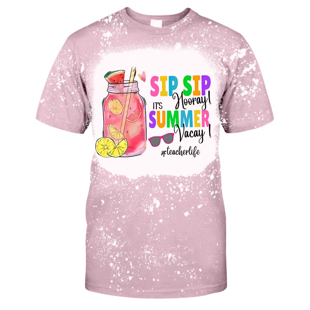 It's Summer Vacay - Personalized Teacher Handmade Bleached Shirts