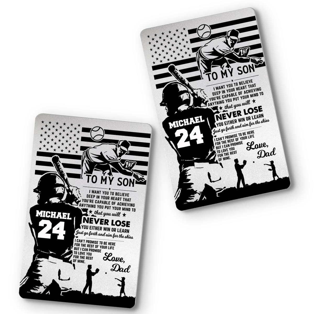 Ich möchte, dass du es von ganzem Herzen glaubst – personalisierte Baseball-Geldbörsenkarte