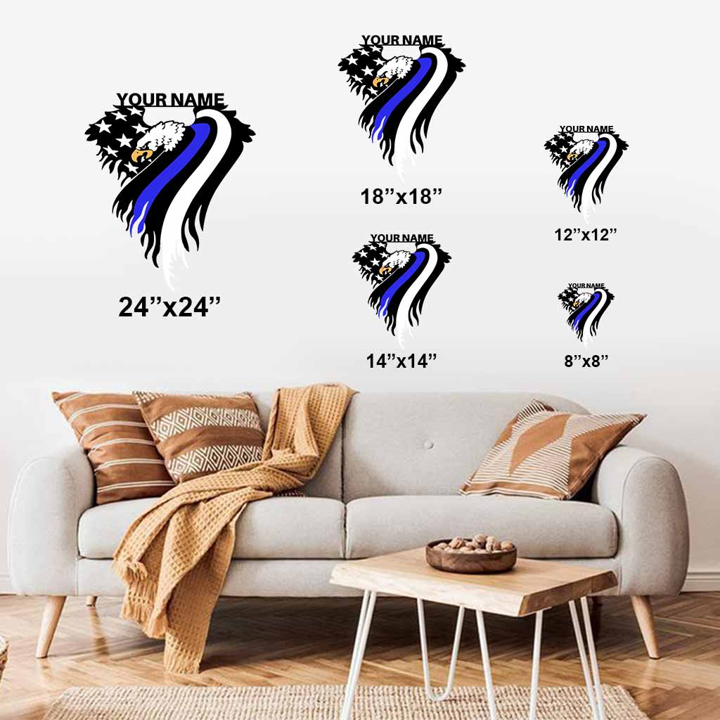 Blue Eagle - Police Personalized Cut Metal Sign