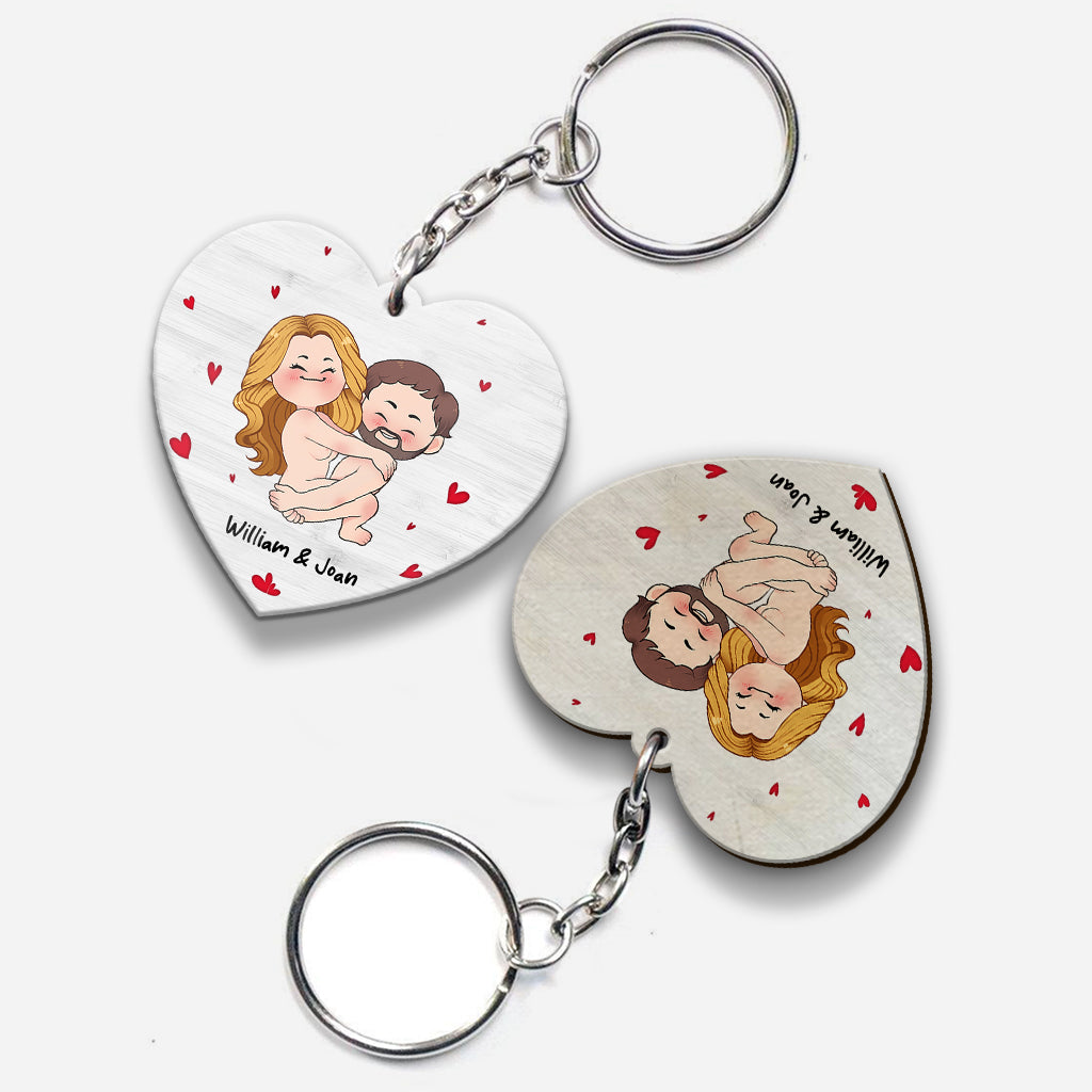 I Just Want To Touch It - Personalized Couple Transparent Keychain