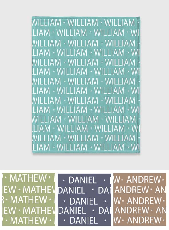 Custom Name Pattern - Personalized Newborn Blanket