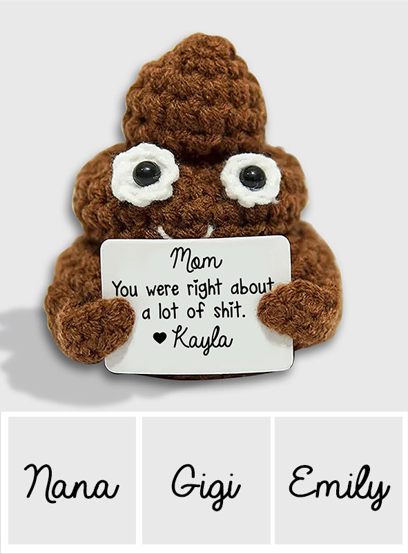 Mama, du hattest Recht – Personalisierte, handgestrickte Mutterfigur