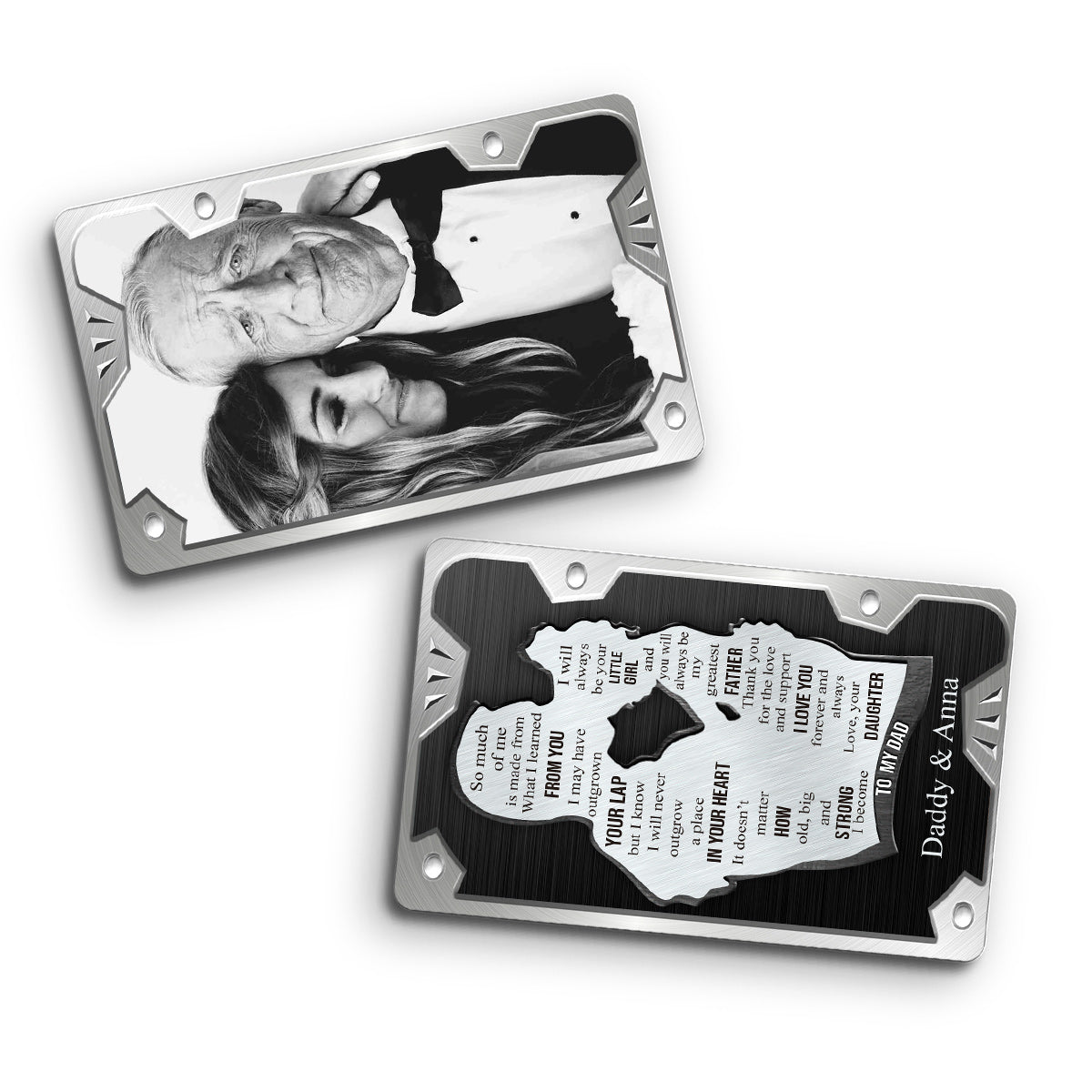 An meinen Vater – Personalisierte Einsteckkarte für die Brieftasche meines Vaters