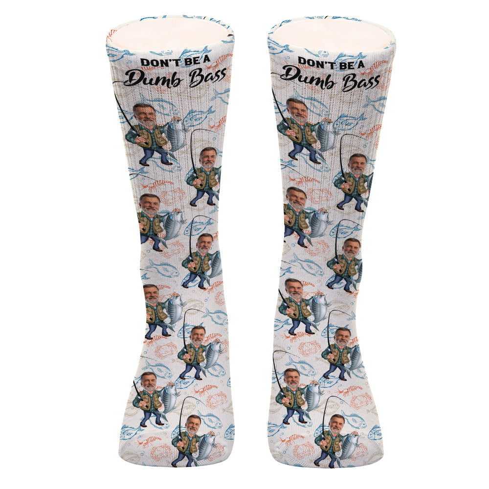 Don't Be A Dumb Bass - Personalized Fishing Socks