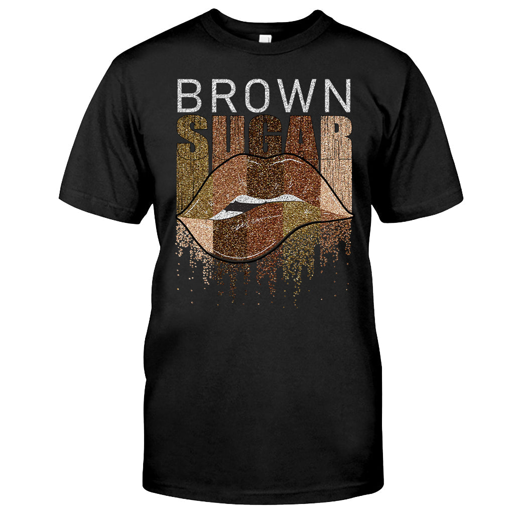 Brown Sugar – T-Shirt und Hoodie für Afroamerikaner mit Glitzer-Imitat 1121
