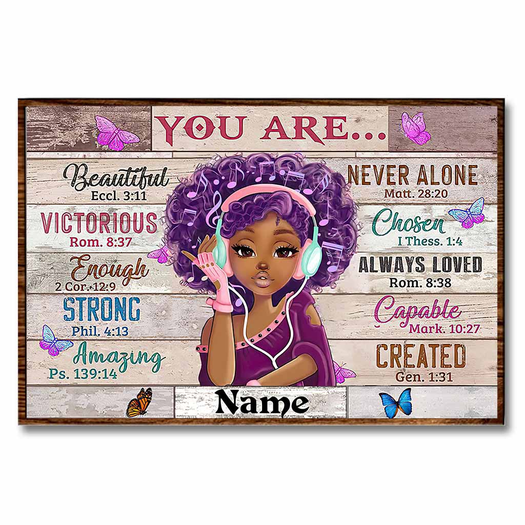 Du bist schön – Personalisiertes Poster für Afroamerikanerinnen 112021