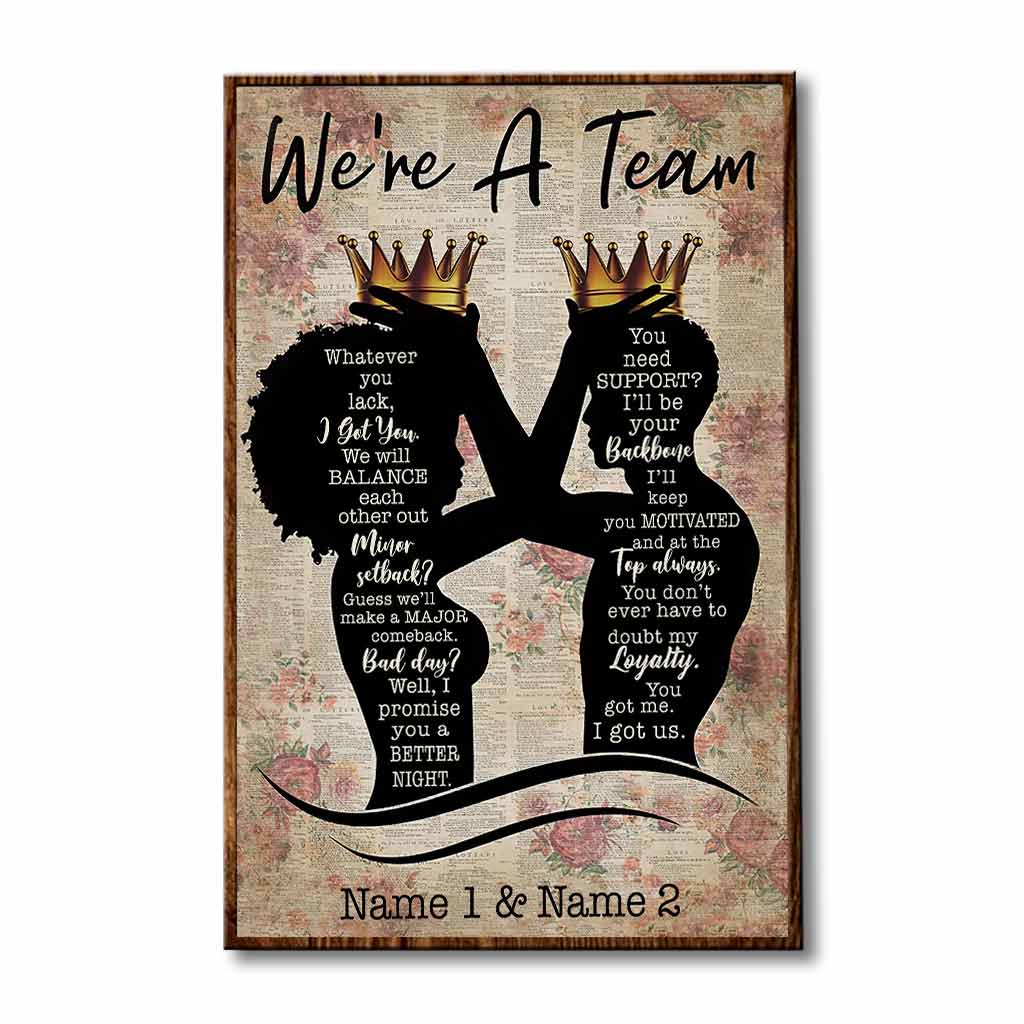 Wir sind ein Team – Personalisiertes Poster für Afroamerikaner