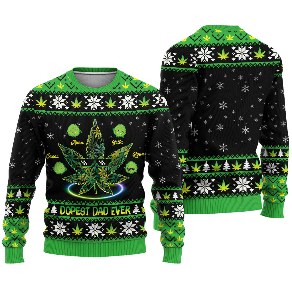 Der coolste Papa aller Zeiten – personalisierter Weed-Pullover