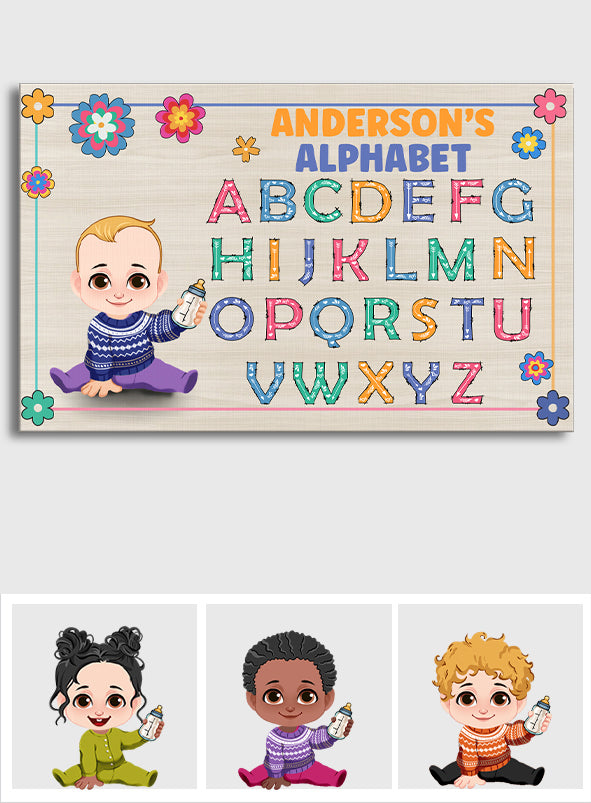 Alphabet Poster - Personalized Kid Canvas And Poster