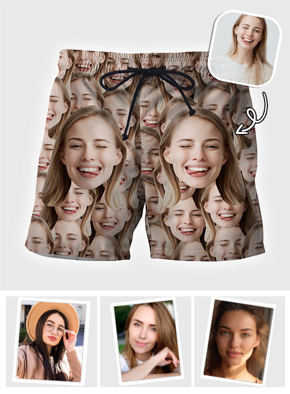 Herrenshorts mit Foto – Geschenk für Hundeliebhaber, Katzenliebhaber, Ehemänner, Freunde – Personalisierte Herrenshorts