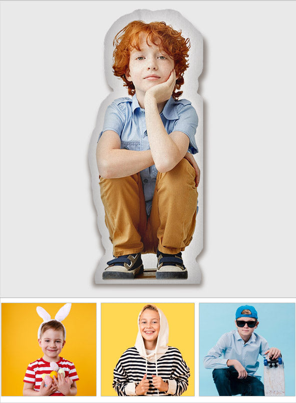Custom Photo Humanoid - Personalized Son Shaped Pillow