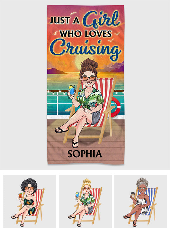 Das Leben ist schöner auf einer Kreuzfahrt – personalisiertes Kreuzfahrt-Strandtuch