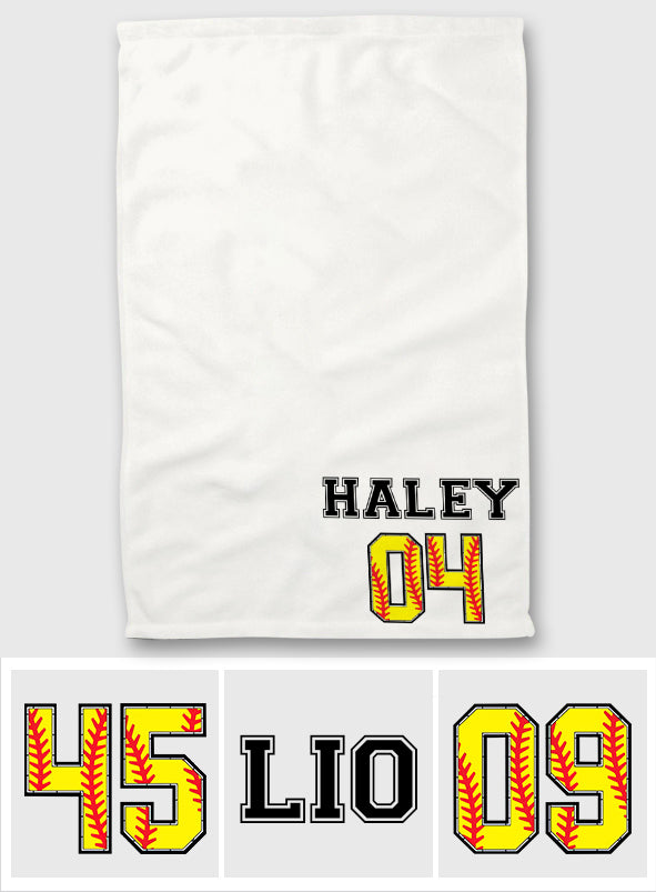 Softball - Personalized Softball Towel