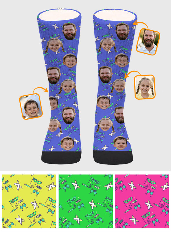 Individuelles Gesichtsmotiv für Väter – personalisierte Socken