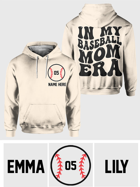In meiner Baseball-Mama-Ära – Personalisiertes Baseball-Shirt mit Allover-Print